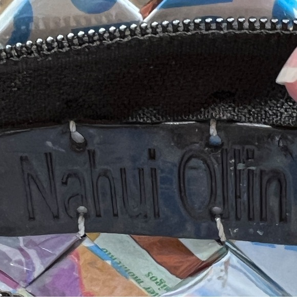 Nahui Ollin "Kisses Wrapper" Wristlet, Recycled, Repurposed Fashion Bag - Picture 6 of 9